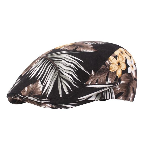 

berets women soft breathable beret elegant outdoor caps travel fashion flat spring washable sun hat casual floral print summer artists, Blue;gray