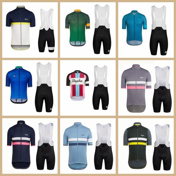 

2019 new rapha team cycling jerseys set bike short sleeves clothing racing bicycle wear summer men mtb cycling clothing y041104, Black;red
