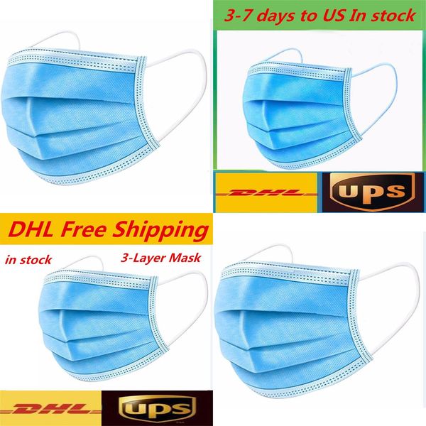 

y8bthick ups dhl disposable face 3-layer masks with earloops for salon, home use comfortable mask