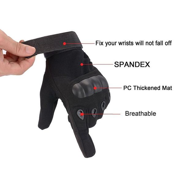 

открытый сенсорный экран военные тактические перчатки бороться с жесткой костями спортом, походы на охоту на альпинизм, Black