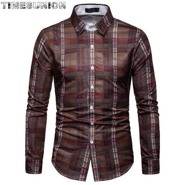 

men's casual shirts chemise homme plaid checked oxford button-down shirt smart classic contrast standard-fit long sleeve dress, White;black
