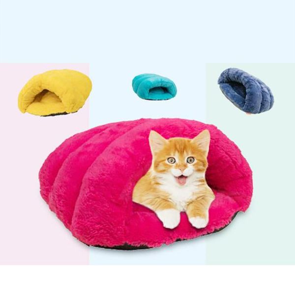 

cat beds & furniture venxuis winter warm sleeping house half cover pet nest kitty for small dogs cats