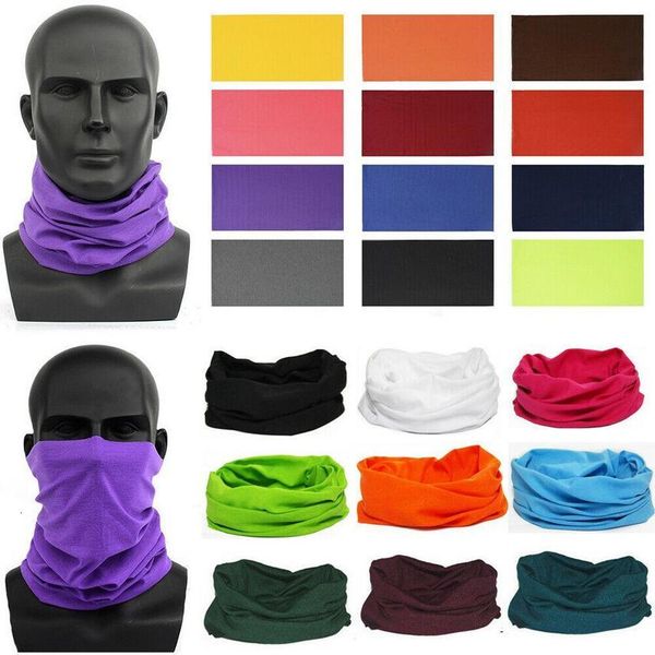 

us stock head face mask neck gaiter biker's tube bandana scarf wristband beanie cap balaclava snood headwear outdoor sports, Blue;black