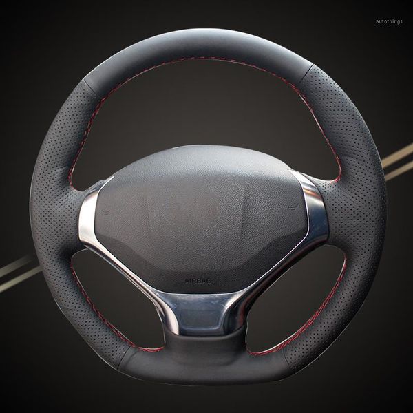 

auto braid on the steering wheel cover for 3008 2013-2015 accessories car-styling diy car braiding steering wheel covers1