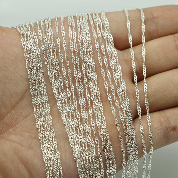 

white k lobster clasp 12pcs/pack 42cm necklace water wave chains charm bulk for diy jewelry accessories wholesale wmtzch petsyard