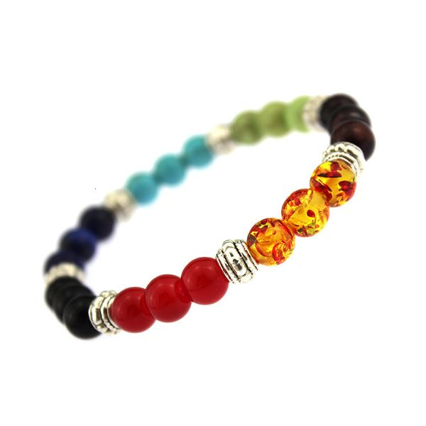 

factory24ohbalance men black lava healing 7 chakra beads reiki buddha prayer natural stone yoga bracelet for women