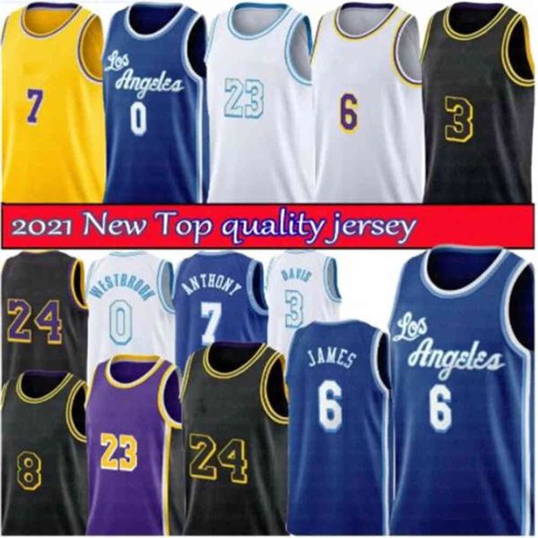 

basketball jersey youth 23 6 russell 0 westbrook jerseys 2021-22 carmelo 7 anthony 3 davis mamba men kids shirt newest, Black;red