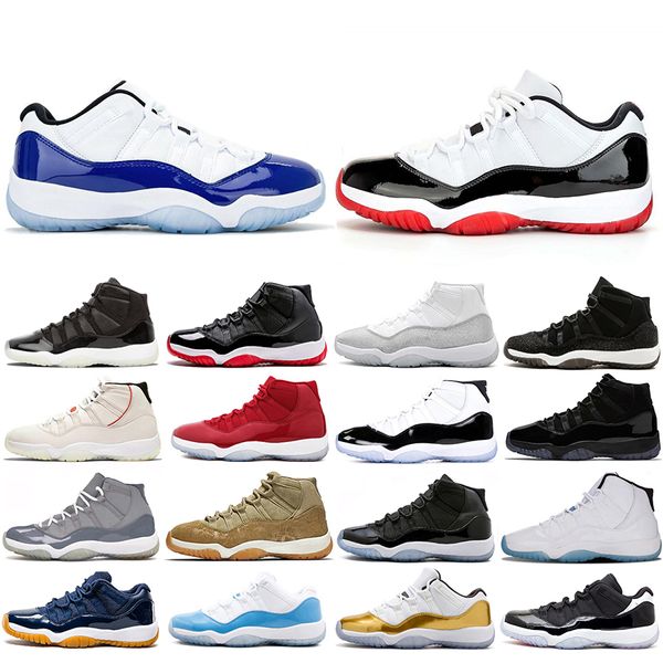 

2020 new low white bred 11 concord 45 men women basketball shoes metallic silver 11s cap and gown gamma mens trainers sports sneakers