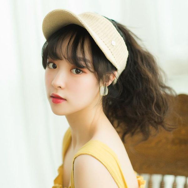 

2020 new summer fashion concise open-sun hat ultraviolet light resistant sun hat1, Blue;gray