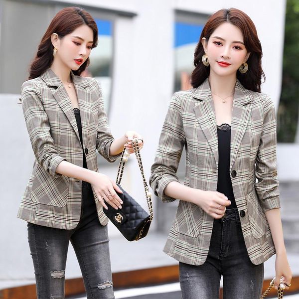 

hipping2021 love han edition coat autumn coat female leisure brand china a long suit of long sleeve business attire, White;black