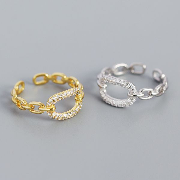 

authentic 925 sterling silver ring for women cz zircon hollow circle rings open size wedding party gifts