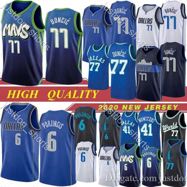 

77 doncic kevin kyrie luka irving durant jersey kristaps 6 porzingis 2020 ncaa basketball jersey 41 nowitzki doncic irving porzingis durant, Black;red
