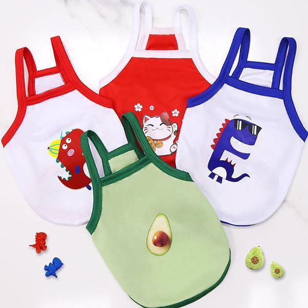 

sling vest mesh breathable dog cat pet small and medium-sized dog spring and summer clothes shirt polyester fiber leisure1