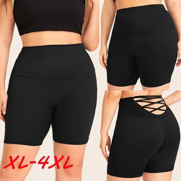 

gym clothing fitness running shorts women elastic high waist leggings sports yoga compression hollow out workout gym1, White;black