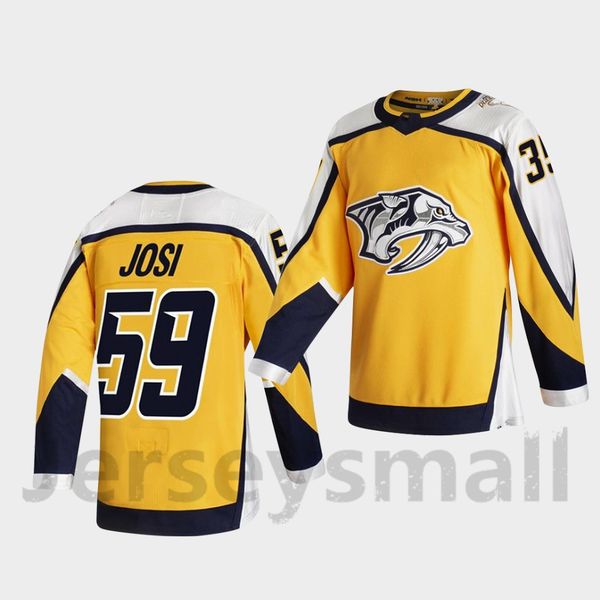 

nashville predators 2021 reverse retro roman josi gold jersey pekka rinne viktor arvidsson duchene johansen ellis saros granlund borowiecki, Black
