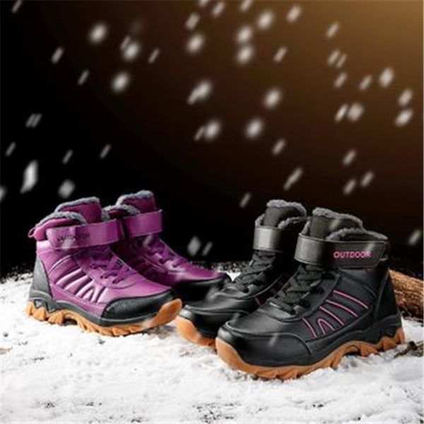 

2021 new snow winter women high-sneakers booties stuffed d-proof'leather-less water in the air boots botine mujer 74wf, Black