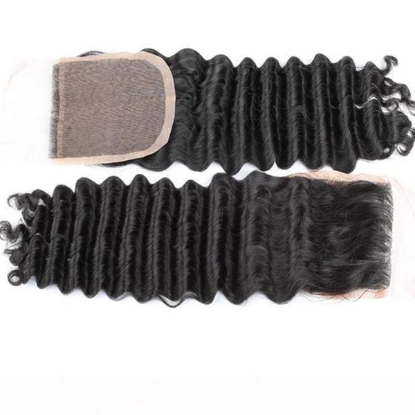 

immortal virgin hair wholesale prices deep wave 4x4 swiss lace closure 100% brazilian human hair transparent lace closure,hd lace closure, Black;brown