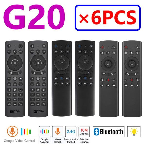 

[6pcs] g20 g20s pro g20 bt air remote mouse with gyroscope wireless remote control intelligent voice voice control
