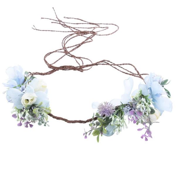 

haimeikang women wedding flower wreath headband kids party floral garlands with pearl flower crown hair accessories tiar qylezm