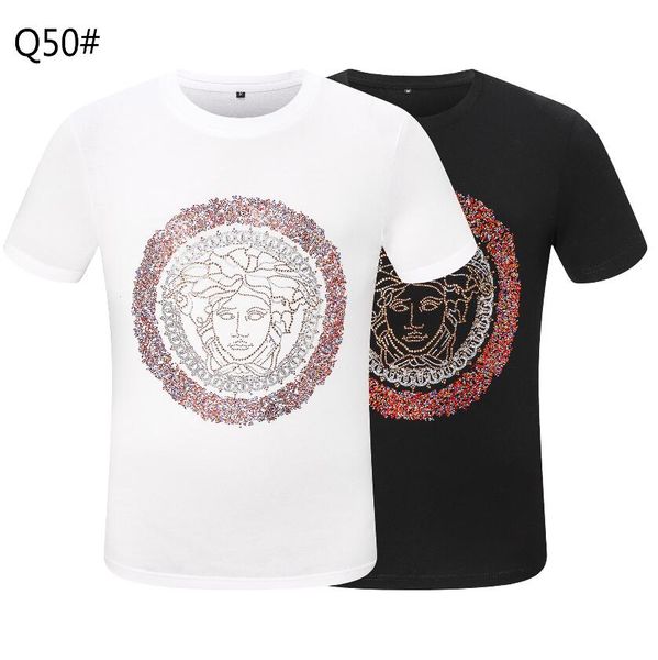 

ummer paris mens luxury clothing drill t-shirt diagonal letter print t shirt fashion r tshirts casu;996, White;black