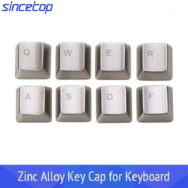 

zinc alloy key cap for mechanical keyboard mx axis silver/golden metal keycaps keypress wasd qwerasdf arrow 37key1