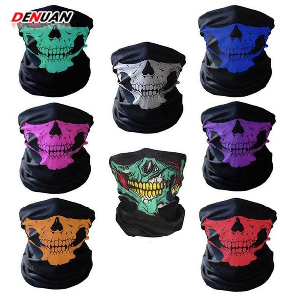 

fg8kneck scarves bike motorcycle bandana scarf skull half face mask cycling cosplay ski biker headband