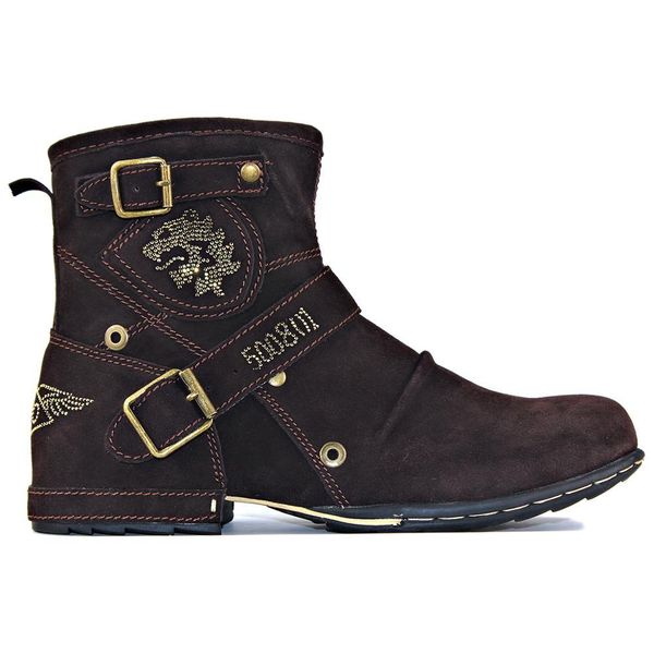 

2021 spring part genuine leather men ankle male boots k55h, Black