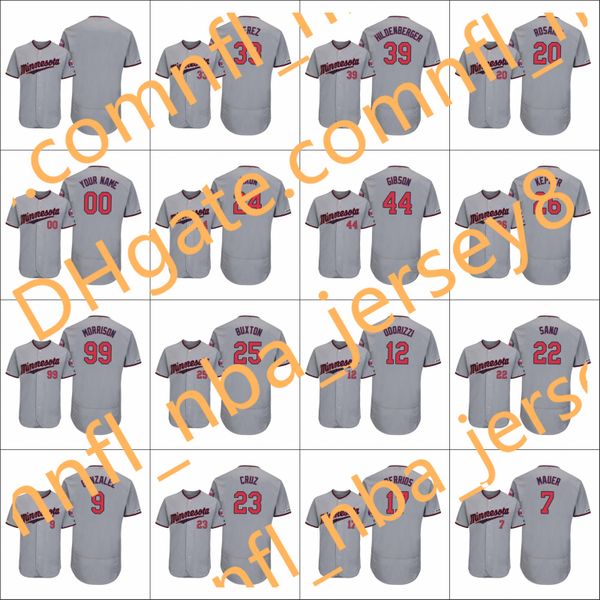 

minnesota twins men #22 miguel sano 20 eddie rosario 7 joe mauer women youth 150th anniversary authentic flex base custom jersey, Blue;black