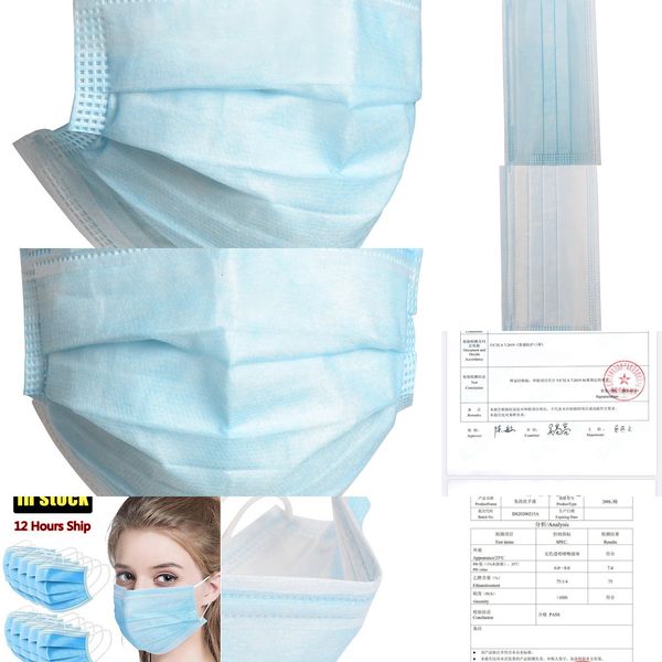 

days shipping 12 hours 7-15 ship dhl disposable masks 3-layer anti dust breathable face mask men and women maoutletxdbr