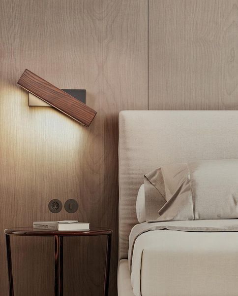 

wall lamp modern led indoor luminaire wooden lamps 180 degree rotation bedside light vanity bathroom reading nordic design deco