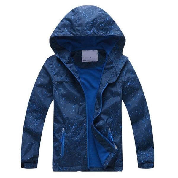 

boys jackets spring autumn kids boy outerwear waterproof windproof hoodie sport jackets for children's polar fleece warm coats lj201124, Blue;gray