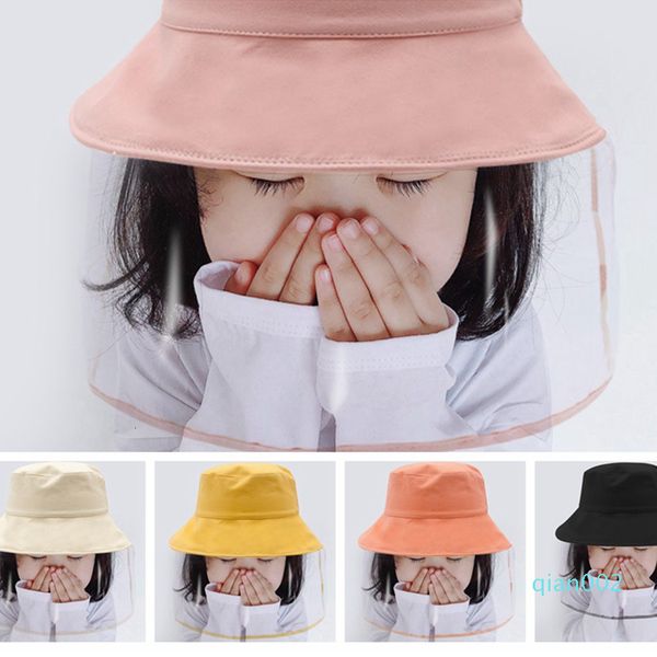 

jbbdbucket dustproof protection hatouble-sided cover party hats hat with detachable protective face shield transparent mask