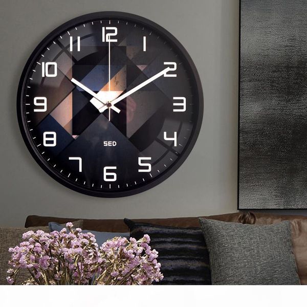 

modern design silent wall clock digital nordic simple minimalist wall clock mute office living room wandklok home decor ad50wc