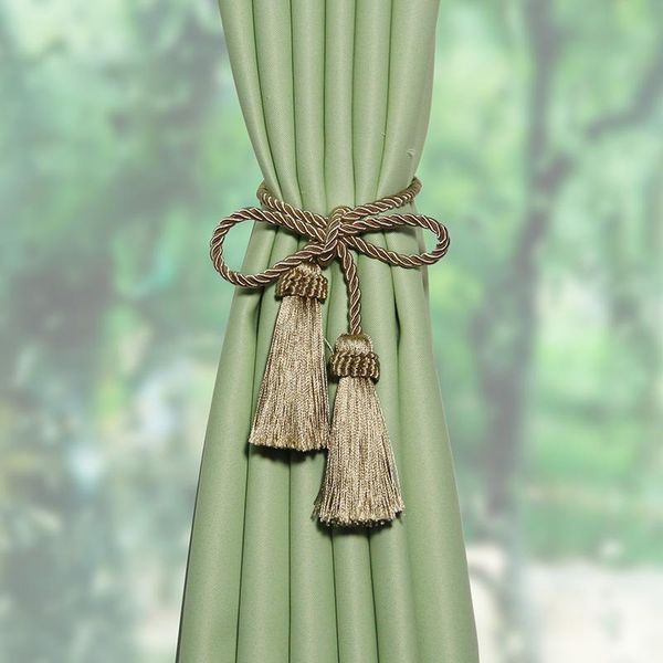 

1pc room accessories tassel curtain tieback fringe handmade curtain tie backs hanging ball buckle rope curtains holder bandage h wmtdgj