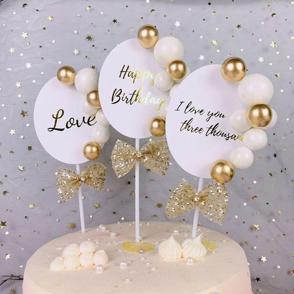 

other festive & party supplies love wedding cake er gold balloon mesh ball happy birthday cupcake for anniversary decorations