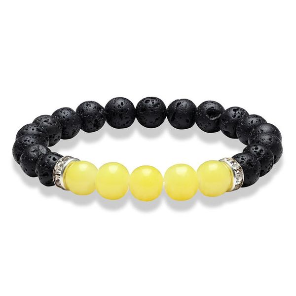 

new fashion lava stone jewelry natural volcanic stone fashion bracelet men's 8 mm round collar beads bracelet yoga bracelet sqcqvs