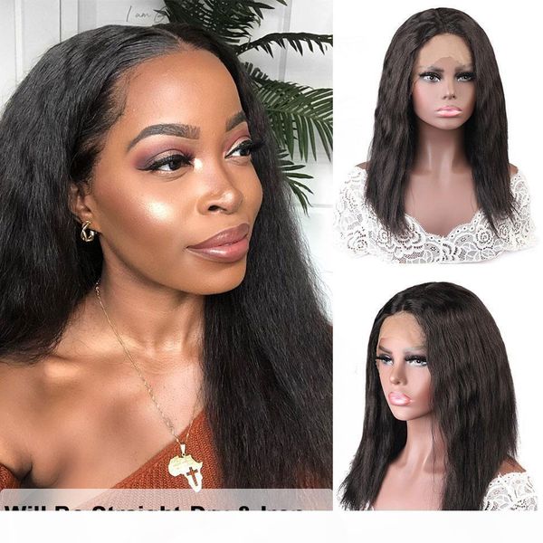 

allove wet and wavy lace front wig middle part straight human hair wigs for women 13x4x1 water wave lace front wig brazilian wig, Black;brown
