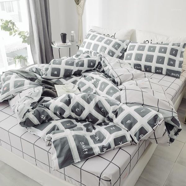 

100%cotton kids bedding set twin  king size double bed set duvet cover bed fitted sheet ropa de cama parrure de lit1