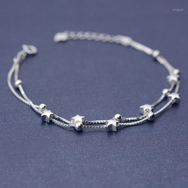 

link, chain silver color bracelets for women stainless steel adjustable bracelet charms gifts woman accessories couple bracelet1, Black
