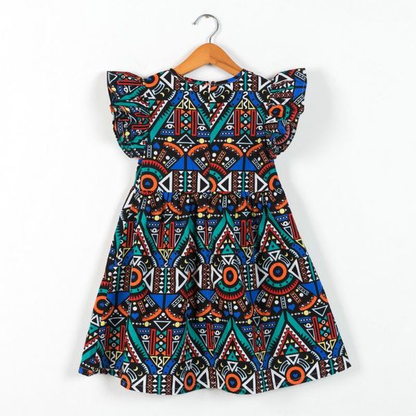 

girl's dresses 2021 summer girls dress floral print princess for baby designer formal party kids clothes, Red;yellow