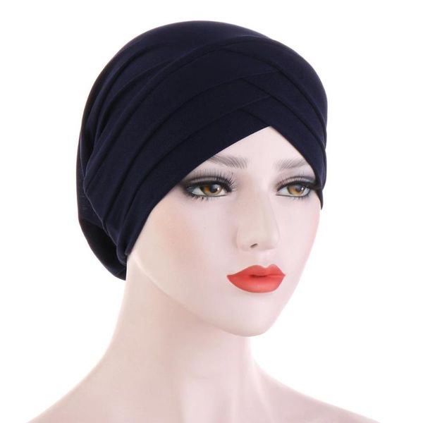 

cross-border stretch cloth with three crossed hats on the forehead, Blue;gray