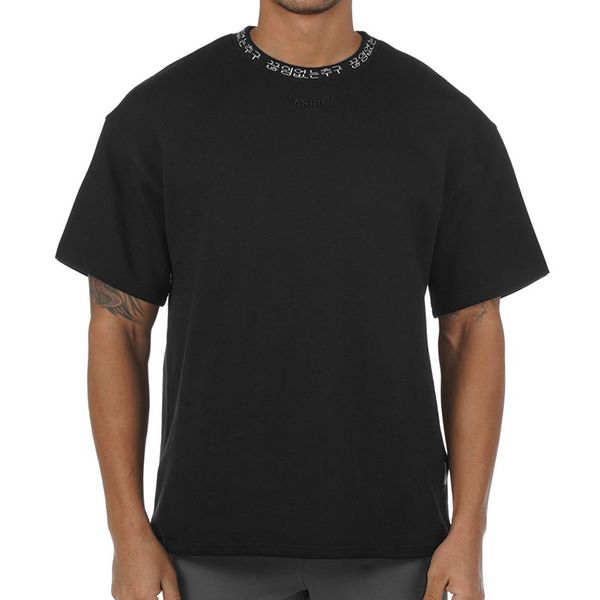 

t-shirt mouwen herfst men long trui t-shirts slim fit knittwear asrv pull truien 2021 o-neck fitness fashion homme xibvs, Black