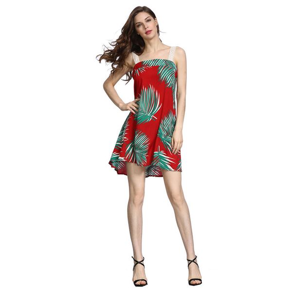 

versatile new sling dress fashion slim print skirt, Black;gray