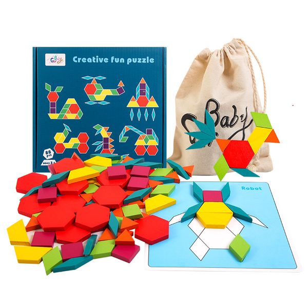 

2-3-year-old baby magnetic geometry building blocks children's mental development