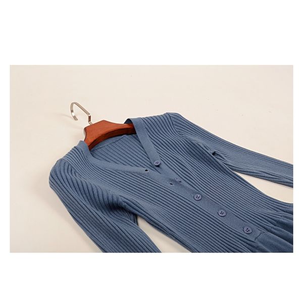 

schinteon осень зимний свитер платье v шеи кнопка вязаная линия длинные плиссированные платье беременная одежда новых 9 цветов f jllfbc, Black