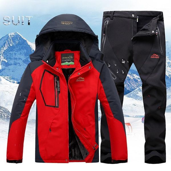 

skiing jackets winter ski suit men jacket pants sets waterproof windproof thicken warm snow clothes for men1