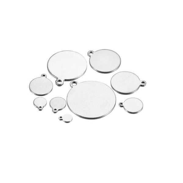 

10-50pcs 6-30mm stainless steel round disc pendant blank charms pendants for logos stamping tags diy jewelry making accessories wmtzbw