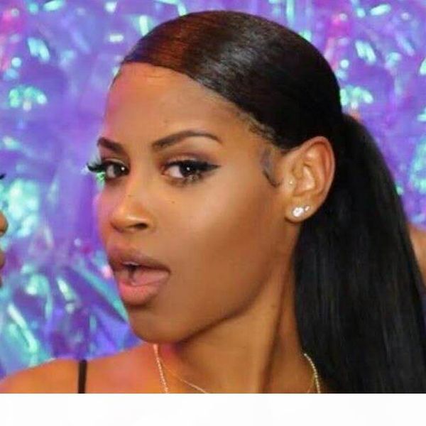 

20inch silky straight ponytail hair extensions black color #1b human hair ponytail for black women 120g set human hair ponytails for women