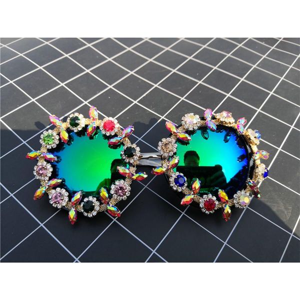 

sunglasses diamond luxury big frame round men women fashion shades rhinestone vintage fml, White;black