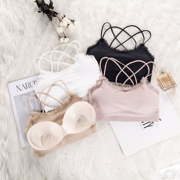 

3Pieces/Lot New Fashion Wire Free Bras Sexy Lingerie Cotton Bralette Underwear Women Seamless Push Up Bra, Beige